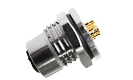 Jenis Pateri Perempuan M12 Diikat Hadapan A-Pengekodan 4PIN M16*1.5