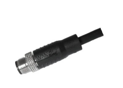 Perisai Lurus Lelaki M12 A-Pengekodan Kabel PVC 3PIN 2.0M M12X1.0