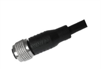 M12 Perempuan Lurus Tanpa Perisai A-Pengekodan Kabel PVC 3PIN 1.0M M12X1.0