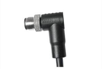 M12 Lelaki Bersudut Tidak Terlindung A-Pengekodan Kabel PVC 3PIN 3.0M M12*1.0