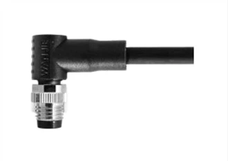 M8 Lelaki Sudut Kanan Unshield A-Pengekodan 4PIN PUR 3.0M M8X1.0